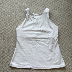 Athleta White Sleeveless Women's High Neck Tank w/ built in bra